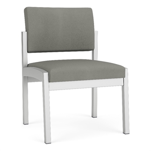 Lesro Industries Steel Waiting Reception Armless Guest Chair in Blue