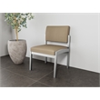 Lesro Industries Steel Waiting Reception Armless Guest Chair in Brown