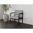 Lesro Industries Steel Waiting Reception Wide Guest Chair in Gray