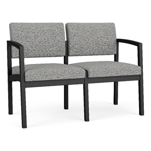 Lesro Industries Steel Waiting Reception 2 Seat Sofa Steel Frame in Gray
