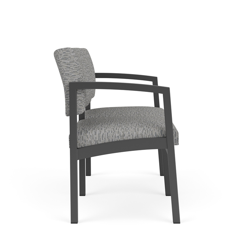 Lesro Industries Steel Waiting Reception 2 Seat Sofa Steel Frame in Gray
