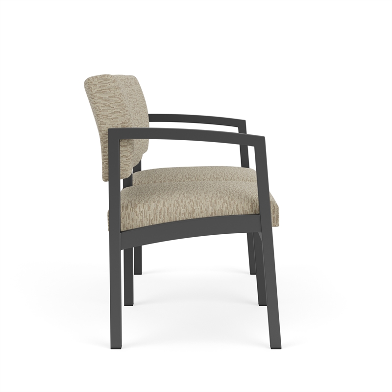 Lesro Industries Steel Waiting Reception 2 Seat Sofa Steel Frame in Brown