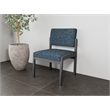 Lesro Industries Steel Waiting Reception Armless Guest Chair in Blue