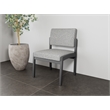 Lesro Industries Steel Waiting Reception Armless Guest Chair in Gray