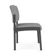 Lesro Industries Steel Waiting Reception Armless Guest Chair in Gray