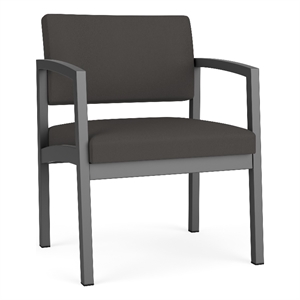 Lesro Industries Steel Waiting Reception Wide Guest Chair in Gray