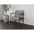 Lesro Industries Steel Waiting Reception Wide Guest Chair in Gray