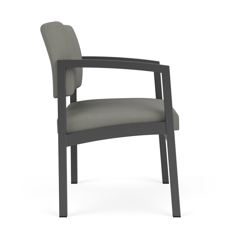 Lesro Industries Steel Waiting Reception Wide Guest Chair in Gray