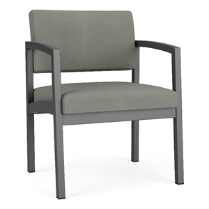 Lesro Industries Steel Waiting Reception Wide Guest Chair in Gray