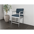 Lesro Industries Steel Waiting Reception Hip Chair Steel Frame in Blue