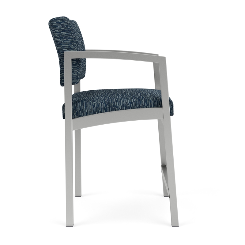 Lesro Industries Steel Waiting Reception Hip Chair Steel Frame in Blue