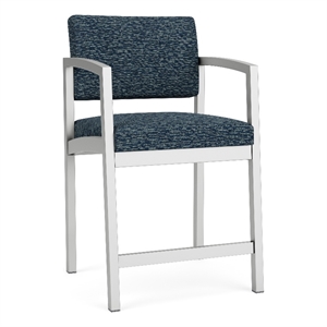 Lesro Industries Steel Waiting Reception Hip Chair Steel Frame in Blue