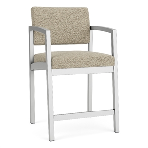 Lesro Industries Steel Waiting Reception Hip Chair Steel Frame in Brown