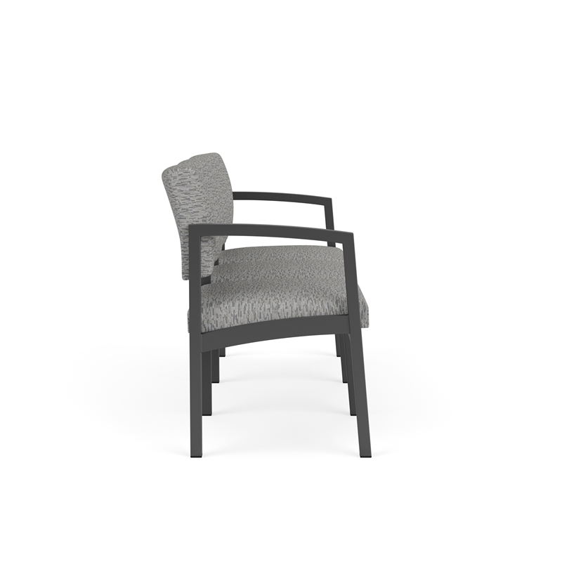 Lesro Industries Steel Waiting Reception 3 Seat Sofa Steel Frame in Gray