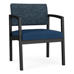 Lesro Industries Steel Waiting Reception Wide Guest Chair in Blue