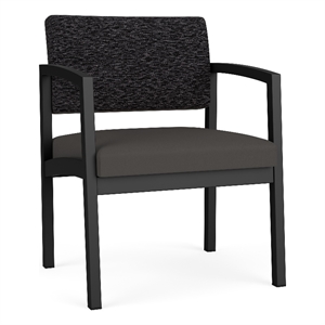 Lesro Industries Steel Waiting Reception Wide Guest Chair in Gray