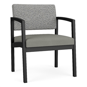Lesro Industries Steel Waiting Reception Wide Guest Chair in Gray