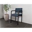 Lesro Industries Steel Waiting Reception Hip Chair Steel Frame in Blue
