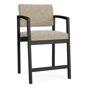 Lesro Industries Steel Waiting Reception Hip Chair Steel Frame in Brown