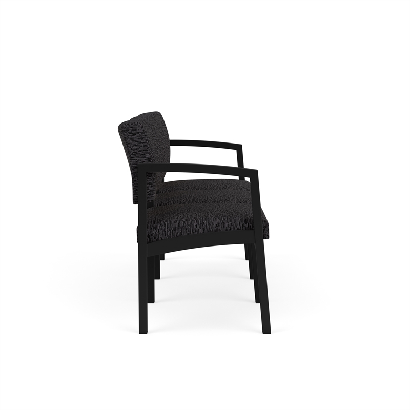 Lesro Industries Steel Waiting Reception 3 Seat Sofa Steel Frame in Black