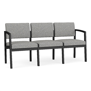 Lesro Industries Steel Waiting Reception 3 Seat Sofa Steel Frame in Gray