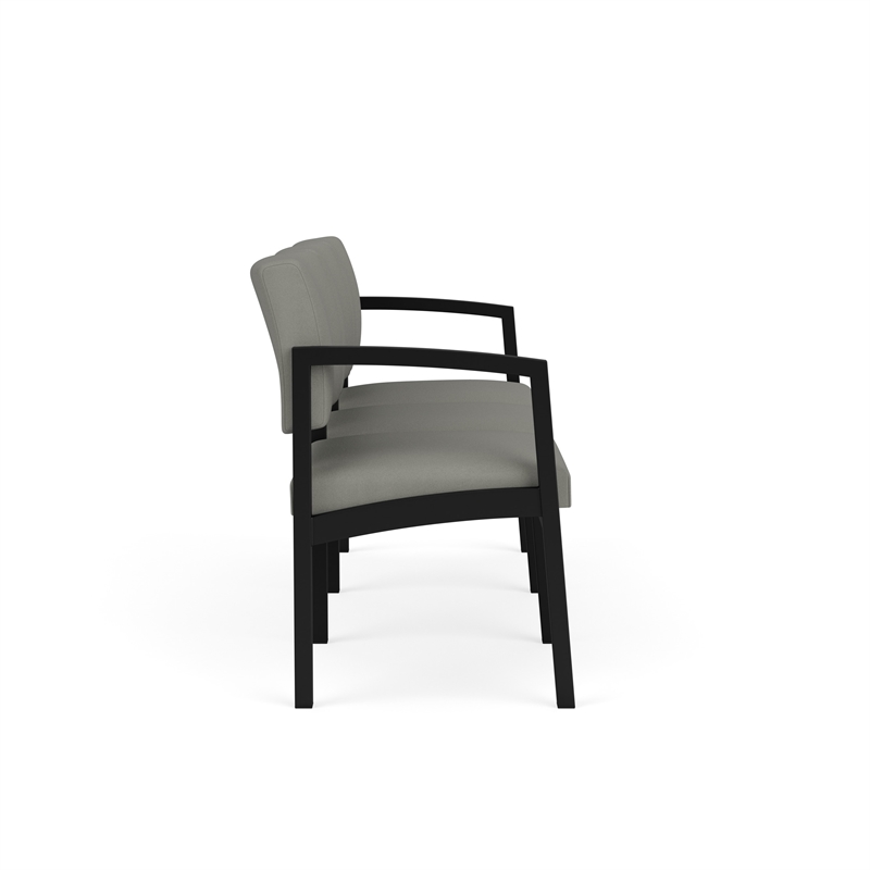 Lesro Industries Steel Waiting Reception 3 Seat Sofa Steel Frame in Gray
