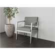 Lesro Industries Steel Waiting Reception Wide Guest Chair in Gray