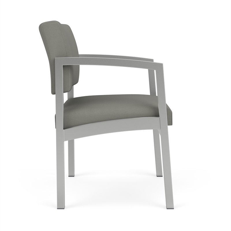 Lesro Industries Steel Waiting Reception Wide Guest Chair in Gray