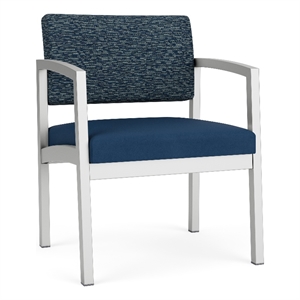 Lesro Industries Steel Waiting Reception Wide Guest Chair in Gray