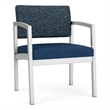 Lesro Industries Steel Waiting Reception Wide Guest Chair in Gray