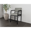 Lesro Industries Steel Waiting Reception Hip Chair Steel Frame in Gray