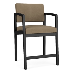 Lesro Industries Steel Waiting Reception Hip Chair Steel Frame in Brown
