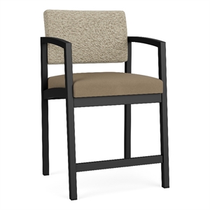 Lesro Industries Steel Waiting Reception Hip Chair Steel Frame in Brown