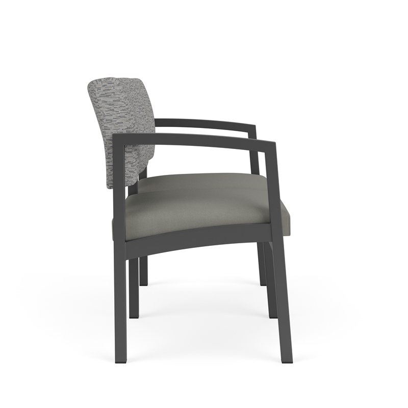 Lesro Industries Steel Waiting Reception 2 Seat Sofa Steel Frame in Gray