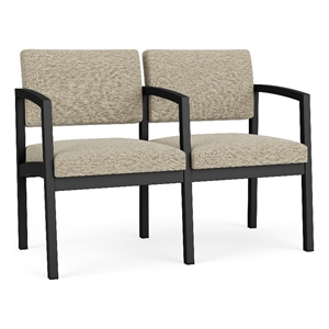 Lesro Industries Steel Waiting Reception 2 Seat Tandem Seating in Brown