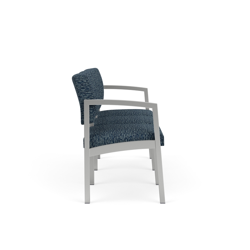 Lesro Industries Steel Waiting Reception 3 Seat Sofa Steel Frame in Blue