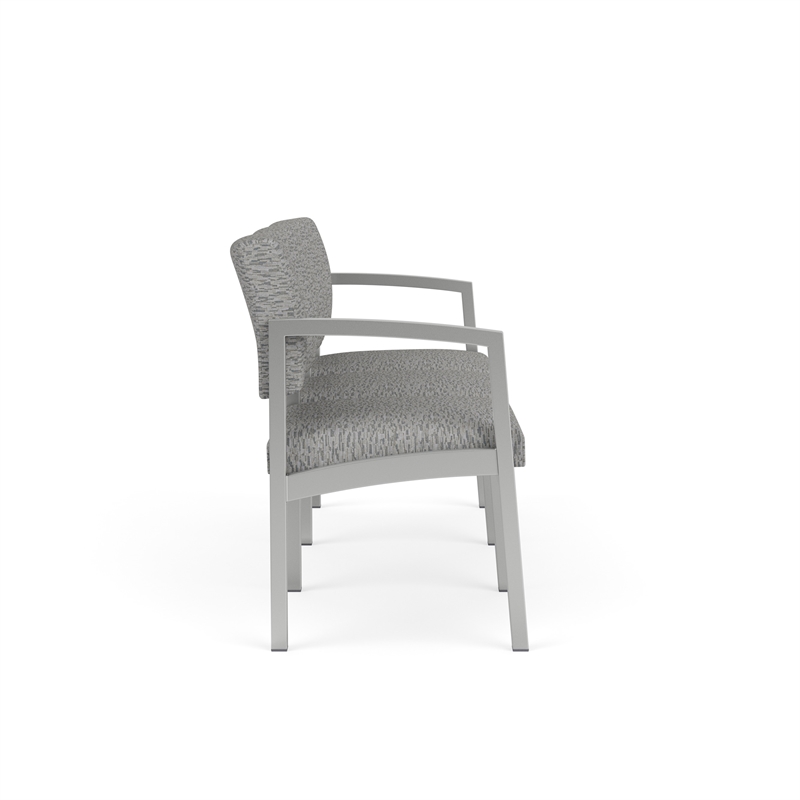 Lesro Industries Steel Waiting Reception 3 Seat Sofa Steel Frame in Gray