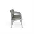 Lesro Industries Steel Waiting Reception 3 Seat Tandem Seating in Gray