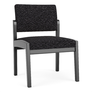 Lesro Industries Wood Waiting Reception Armless Guest Chair in Blue