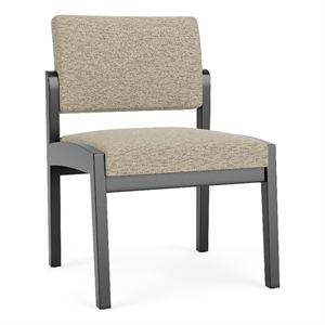 Lesro Industries Wood Waiting Reception Armless Guest Chair in Gray