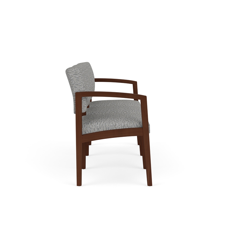 Lesro Industries Wood Waiting Reception 3 Seat Sofa Wood Frame in Gray