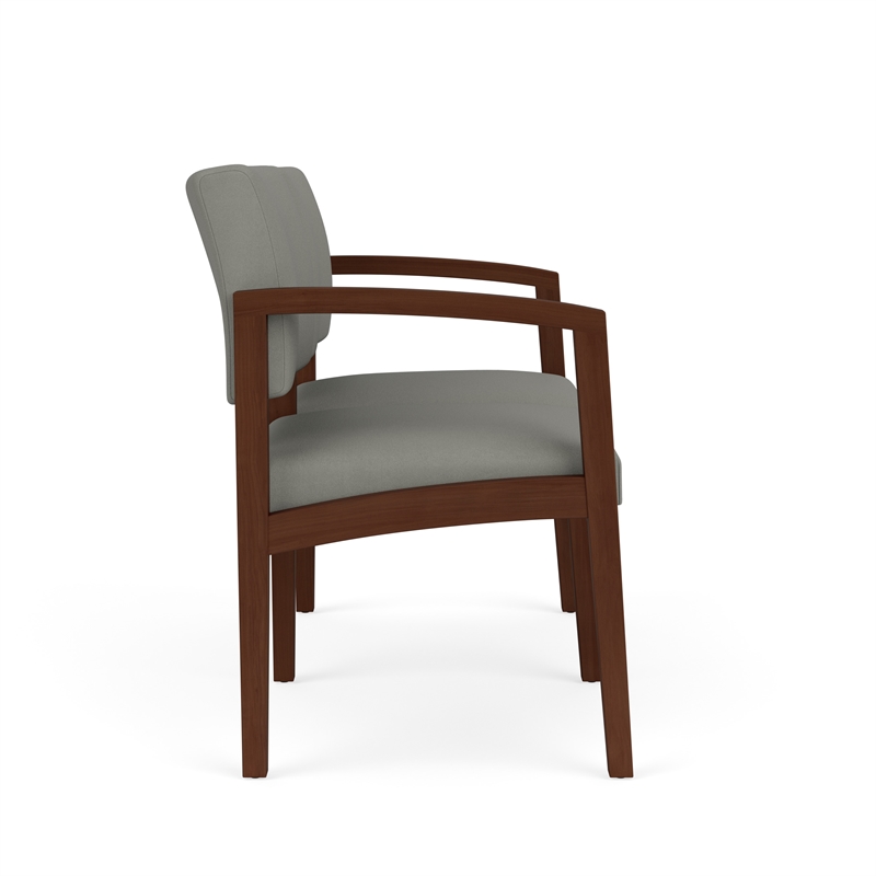 Lesro Industries Wood Waiting Reception 2 Seat Sofa Wood Frame in Gray