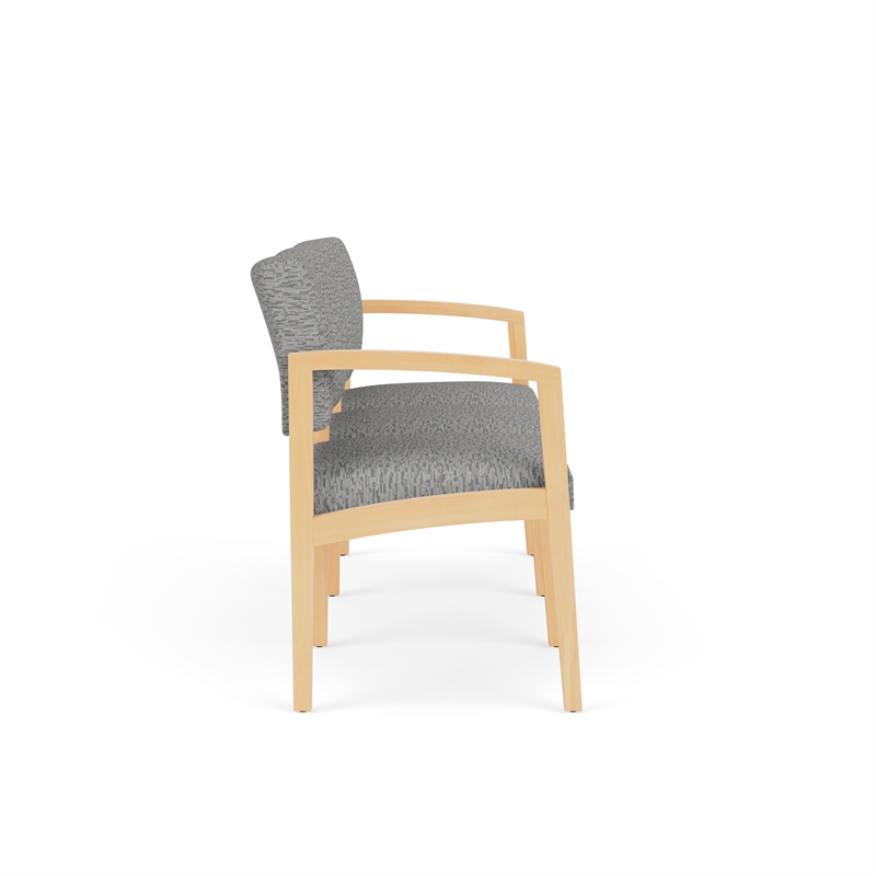 Lesro Industries Wood Waiting Reception 3 Seat Sofa Wood Frame in Gray
