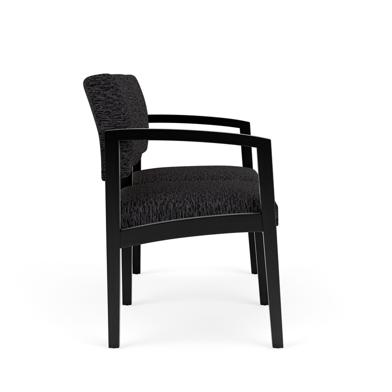 Lesro Industries Wood Waiting Reception 2 Seat Sofa Wood Frame in Black