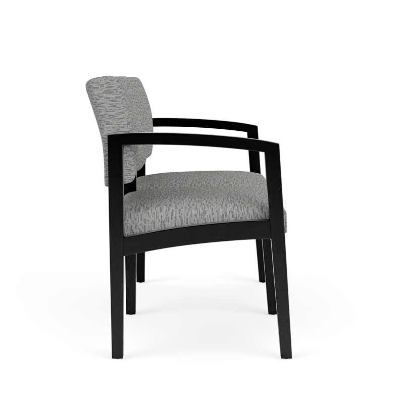 Lesro Industries Wood Waiting Reception 2 Seat Sofa Wood Frame in Gray