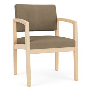 Lesro Industries Wood Waiting Reception Guest Chair Wood Frame in Brown