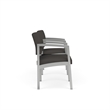 Lesro Industries Steel Reception 2 Chairs With Center Table  in Gray