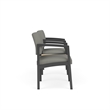 Lesro Industries Steel Reception 2 Chairs With Center Table  in Gray