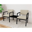 Lesro Industries Steel Reception 2 Chairs With Center Table  in Brown