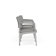 Lesro Industries Steel Reception 2 Chairs With Center Table  in Gray